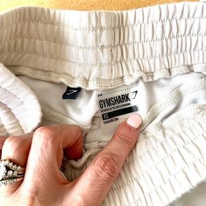 Gymshark High waist joggers in cream ivory size xs
